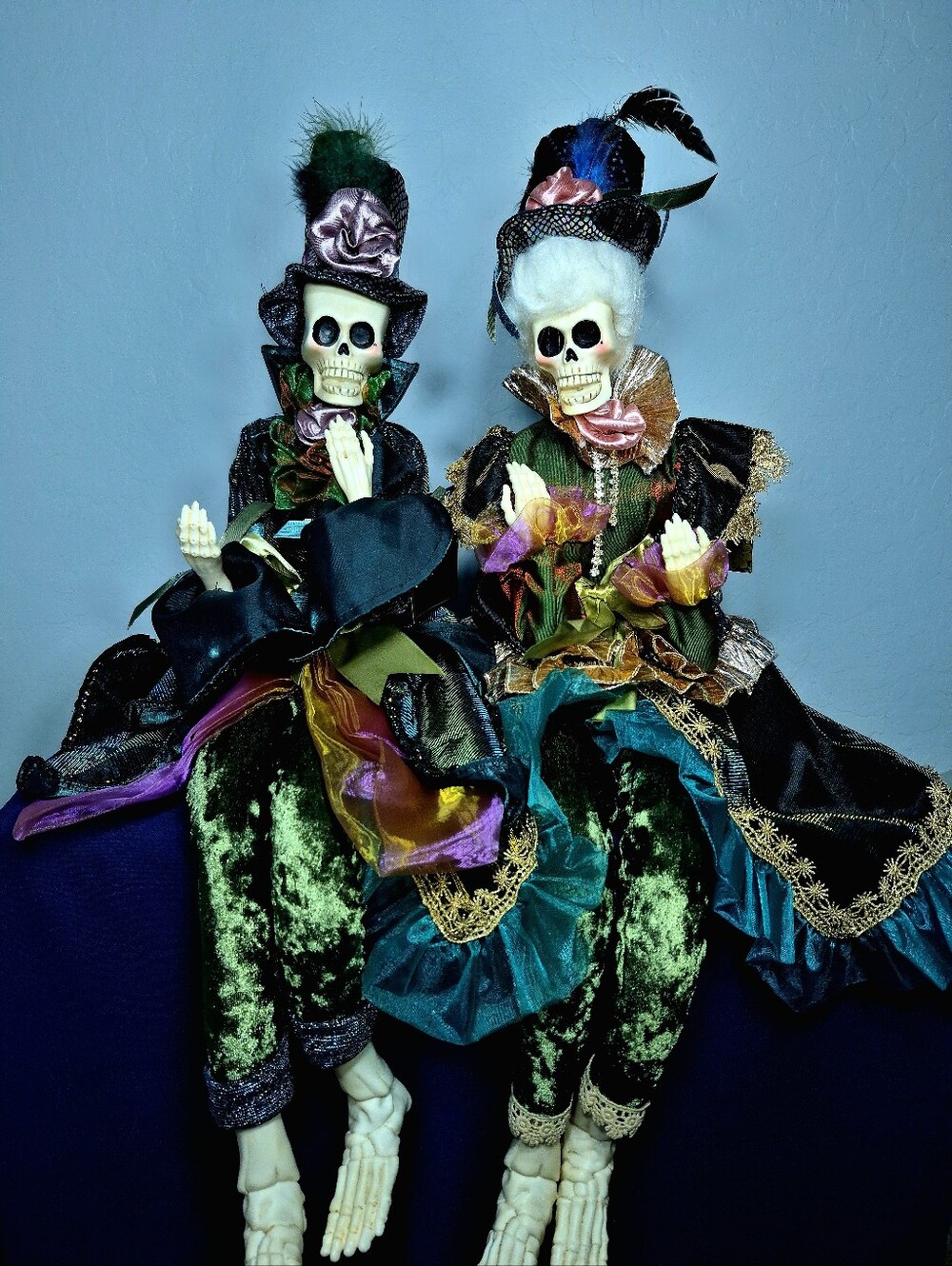 Christian Siriano Halloween Skeleton Dolls Pair 16" Shelf Sitters Gothic NWT